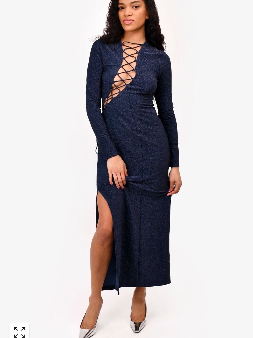 Reformation Kinsey knit Long-Sleeve Side-Slit Maxi Dress - Picture 6 of 15